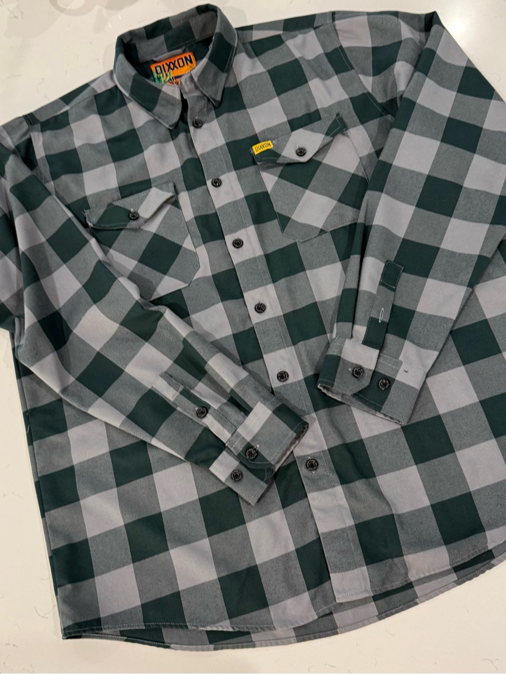 New Dixxon Co. 2XT Flannel Beeline Tall Green Grey Buffalo Check Shirt Mens Long